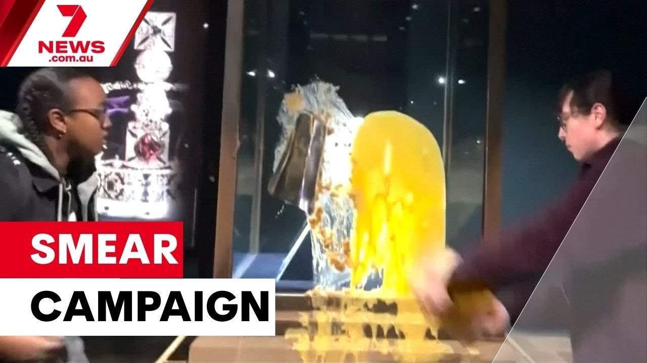 video thumbnail for 'Vandals target the crown jewels inside the Tower of London | 7NEWS'