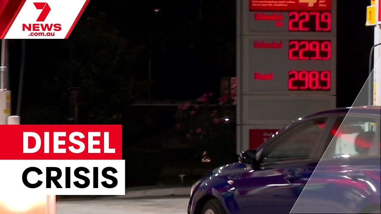 video thumbnail for 'Diesel prices set to soar as petrol stabilises | 7NEWS'