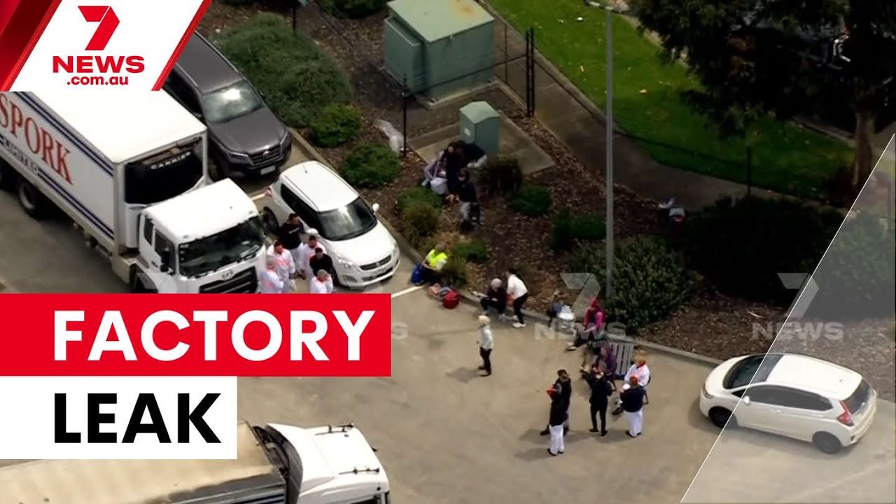 video thumbnail for 'Carbon monoxide leak hospitalises 21 workers | 7NEWS'