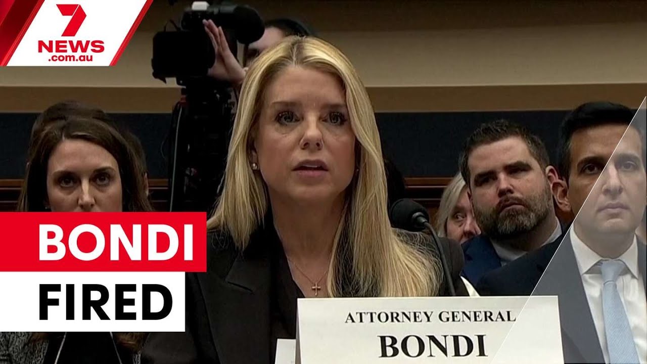 video thumbnail for 'Trump sacks Attorney-General Pam Bondi | 7NEWS'