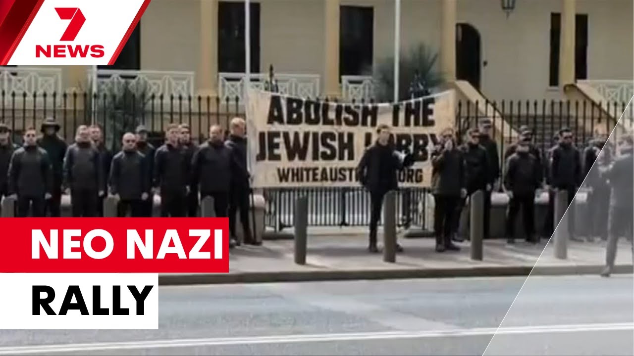 video thumbnail for 'Neo-nazi rally at the gates of Parliament House | 7NEWS'