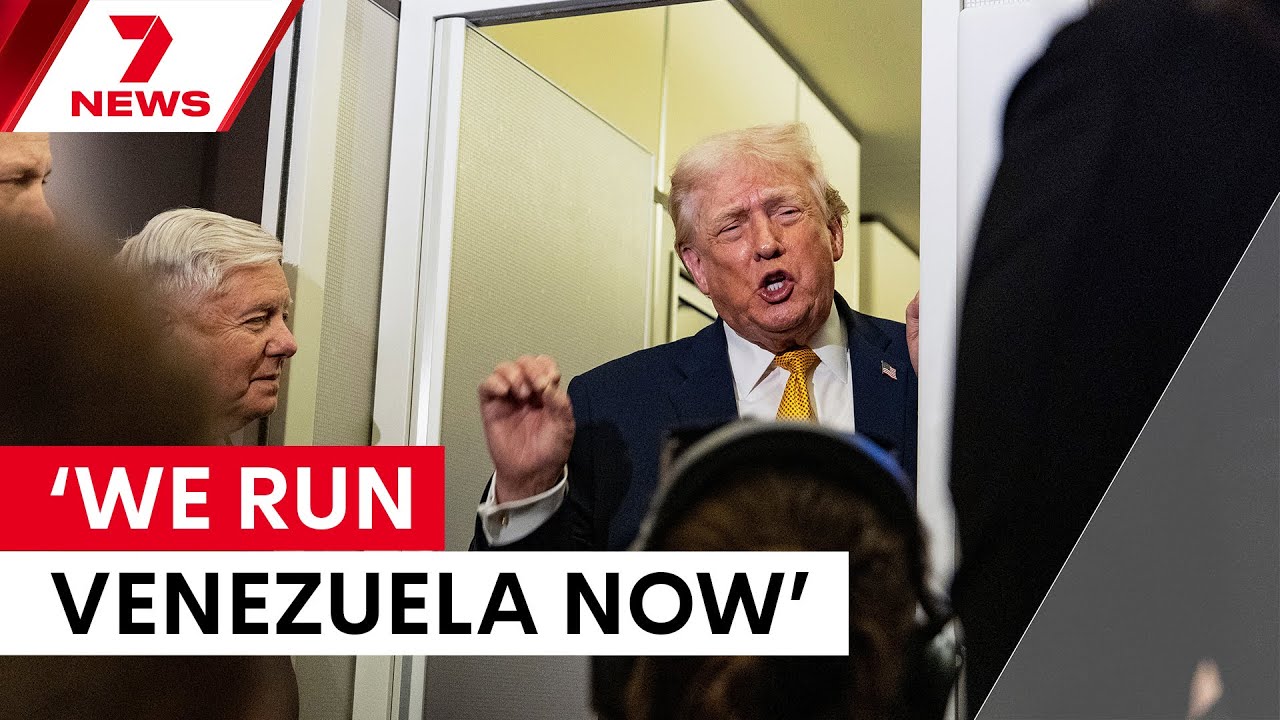 video thumbnail for ''It's a dead country': Trump on the capture of the Venezuelan President and what's next | 7NEWS'