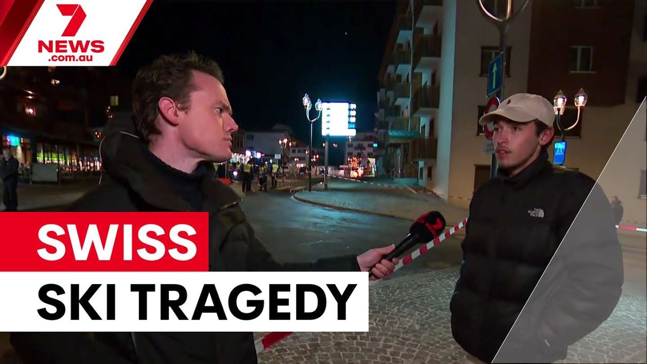 video thumbnail for 'Witnesses describe the deadly inferno at Swiss ski resort bar | 7NEWS'