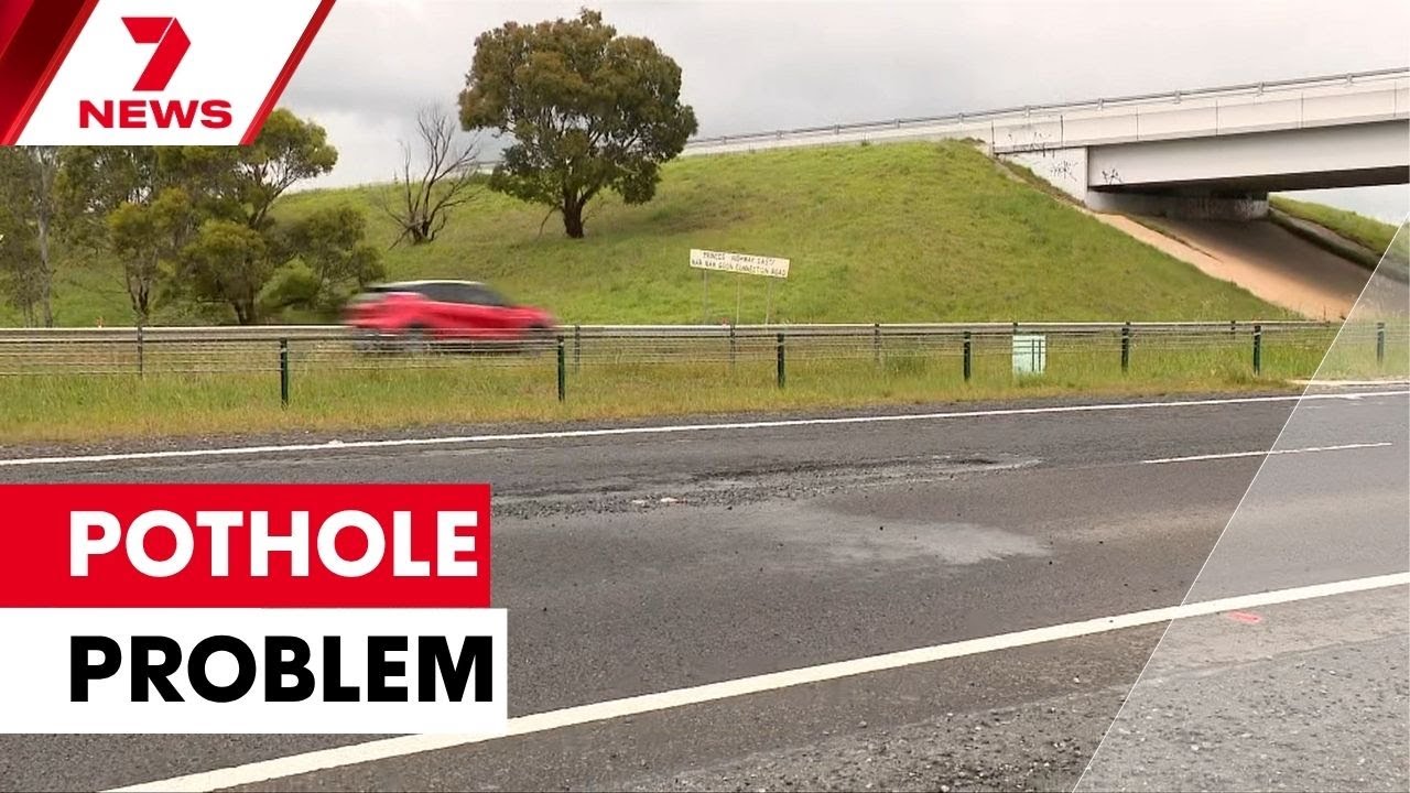 video thumbnail for 'At least 28 cars caught out by a problematic pothole in Nar Nar Goon | 7NEWS'