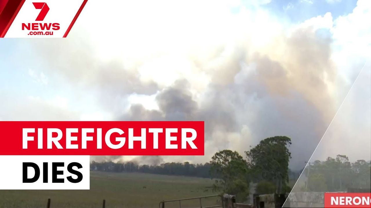 video thumbnail for 'Veteran firefighter dies in bushfire zone | 7NEWS'