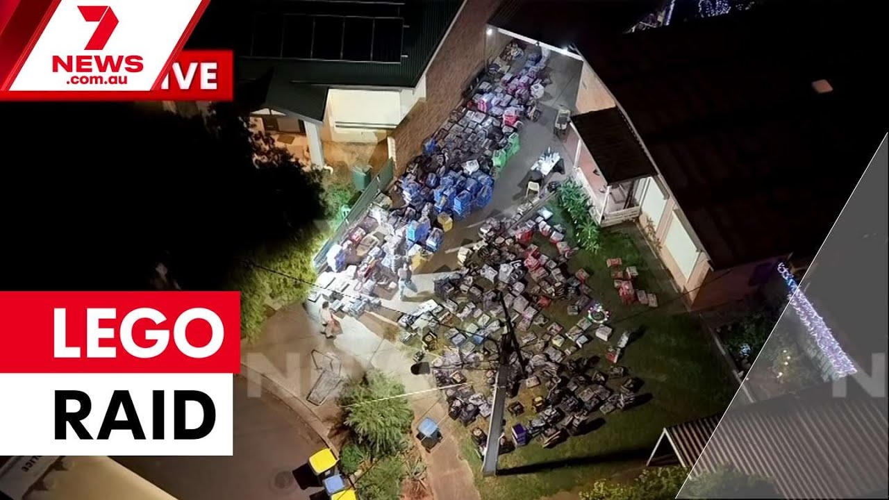 video thumbnail for 'Massive haul of allegedly stolen Lego seized in Adelaide raid | 7NEWS'