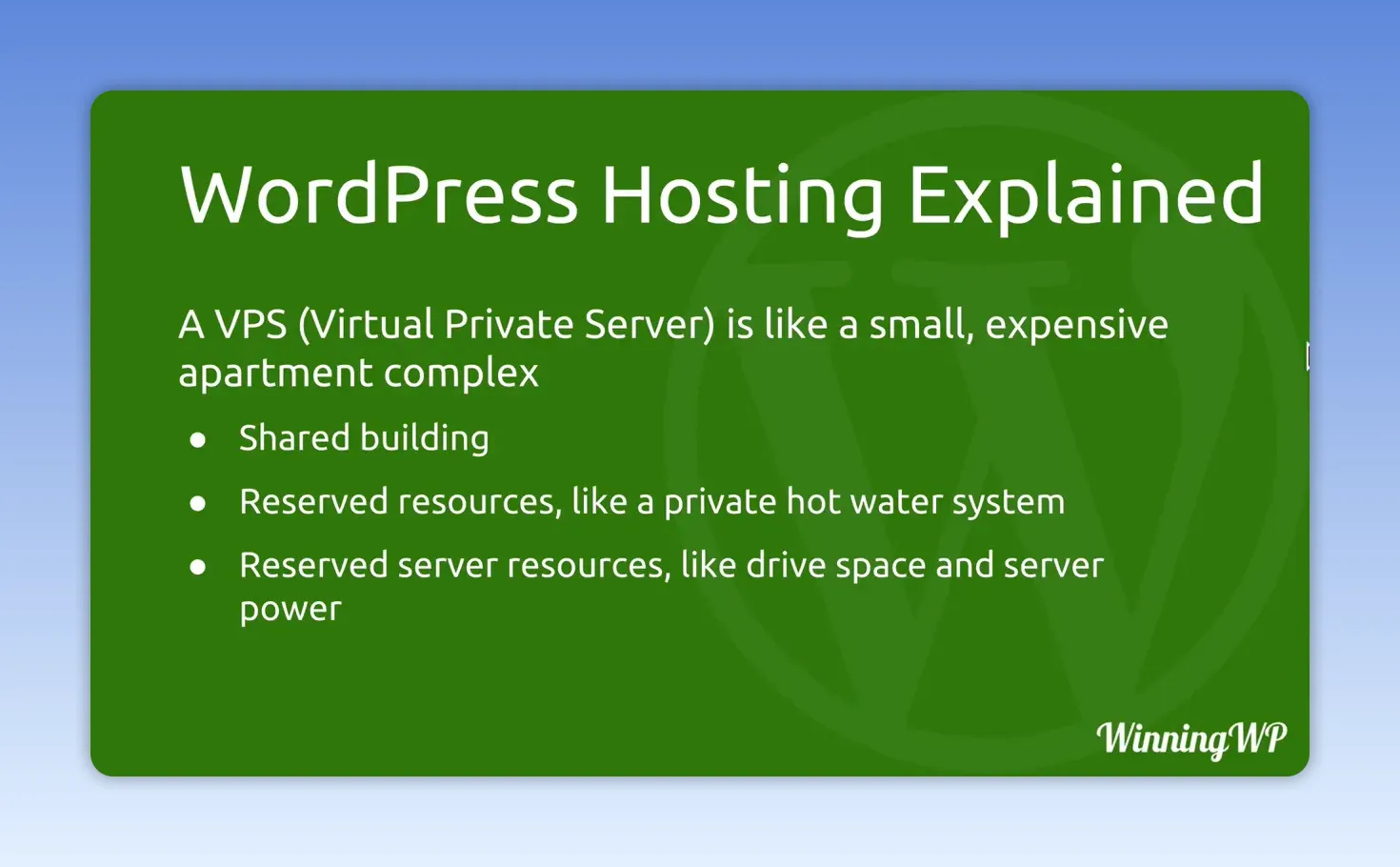 Trang trình bày mô tả VPS với tài nguyên máy chủ được dành riêng