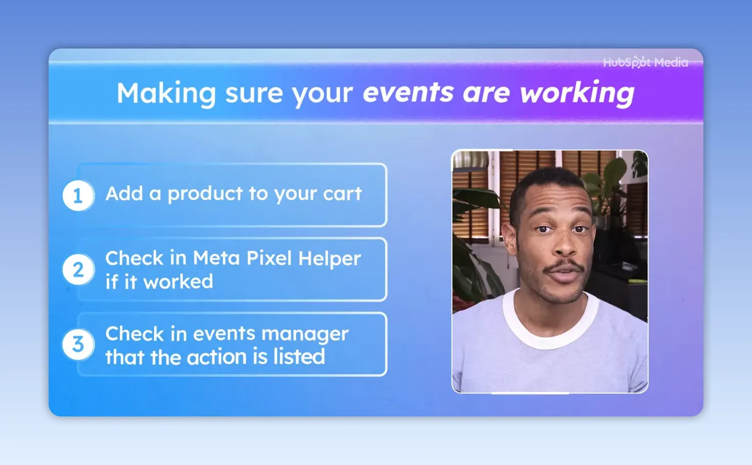 Bảng kiểm tra sự kiện gồm thêm sản phẩm vào giỏ, kiểm tra Meta Pixel Helper và kiểm tra Events Manager