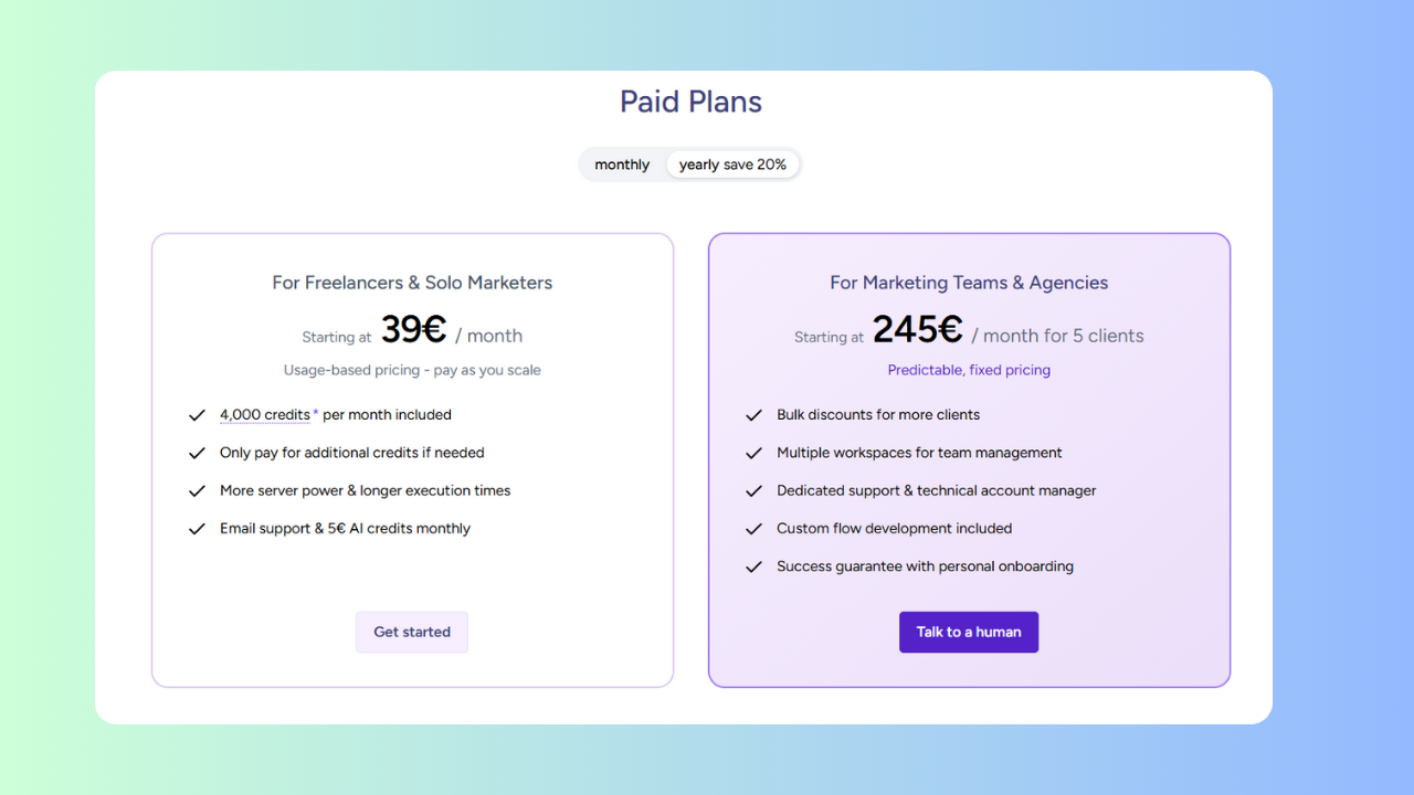 Image showing the shop storys, pricing page