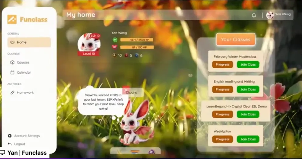 Screenshot of the Student Portal