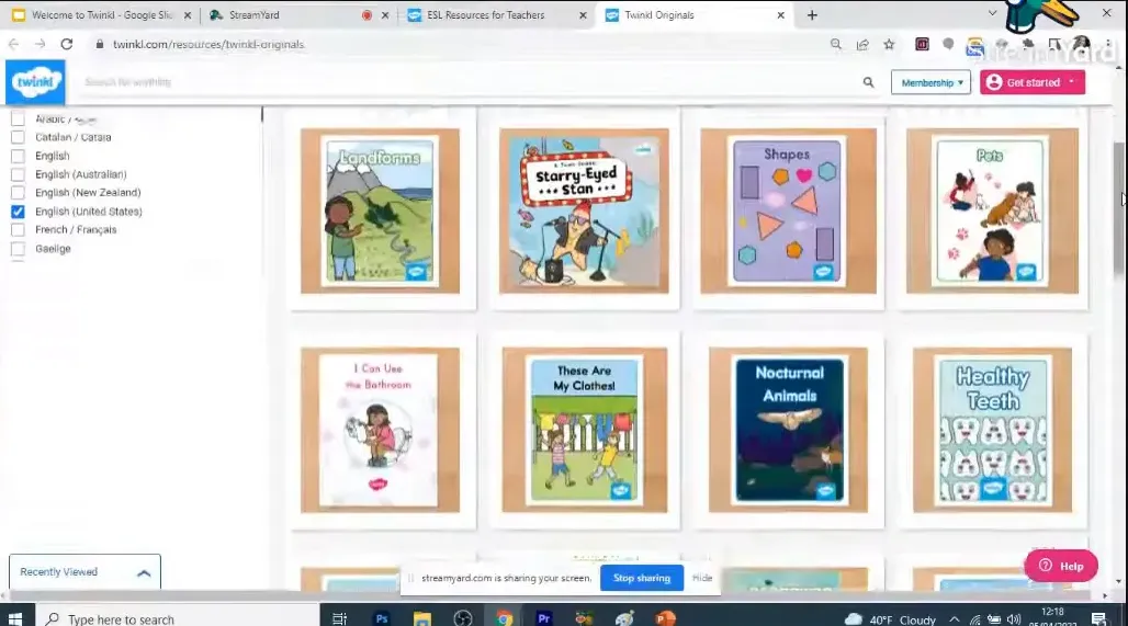 Miranda explaining Twinkl resources