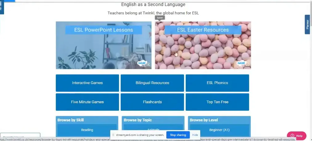Screenshot of Twinkl's PowerPoint lessons