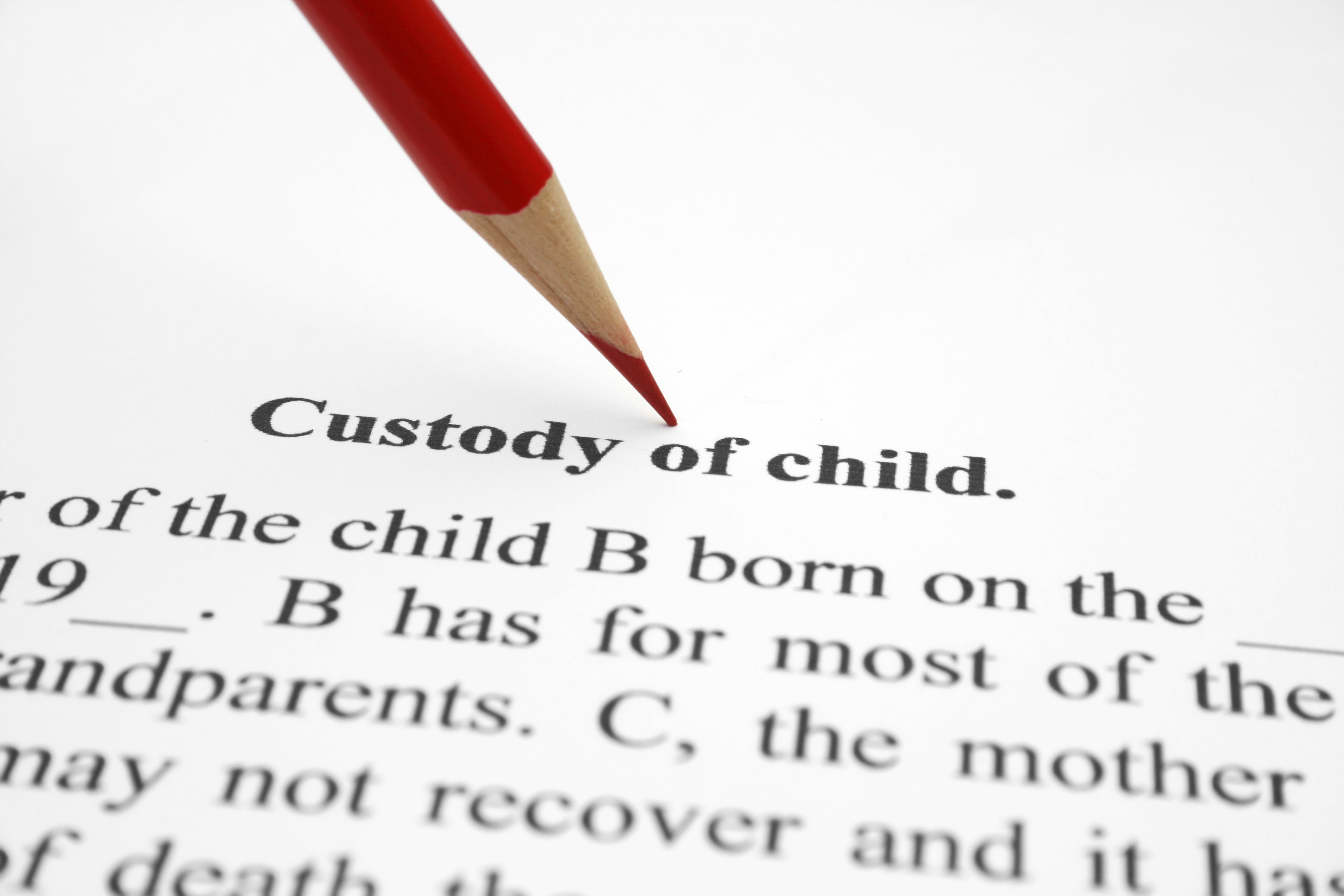 Child custody document with a pencil, representing legal services offered by lawyers Adelaide.