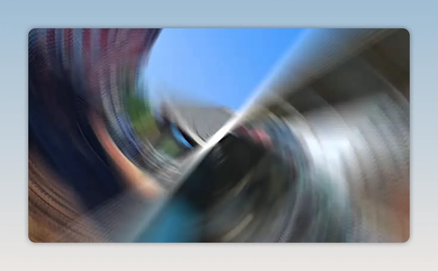 Split screen showing a Metra locomotive and CTA trains at a downtown station