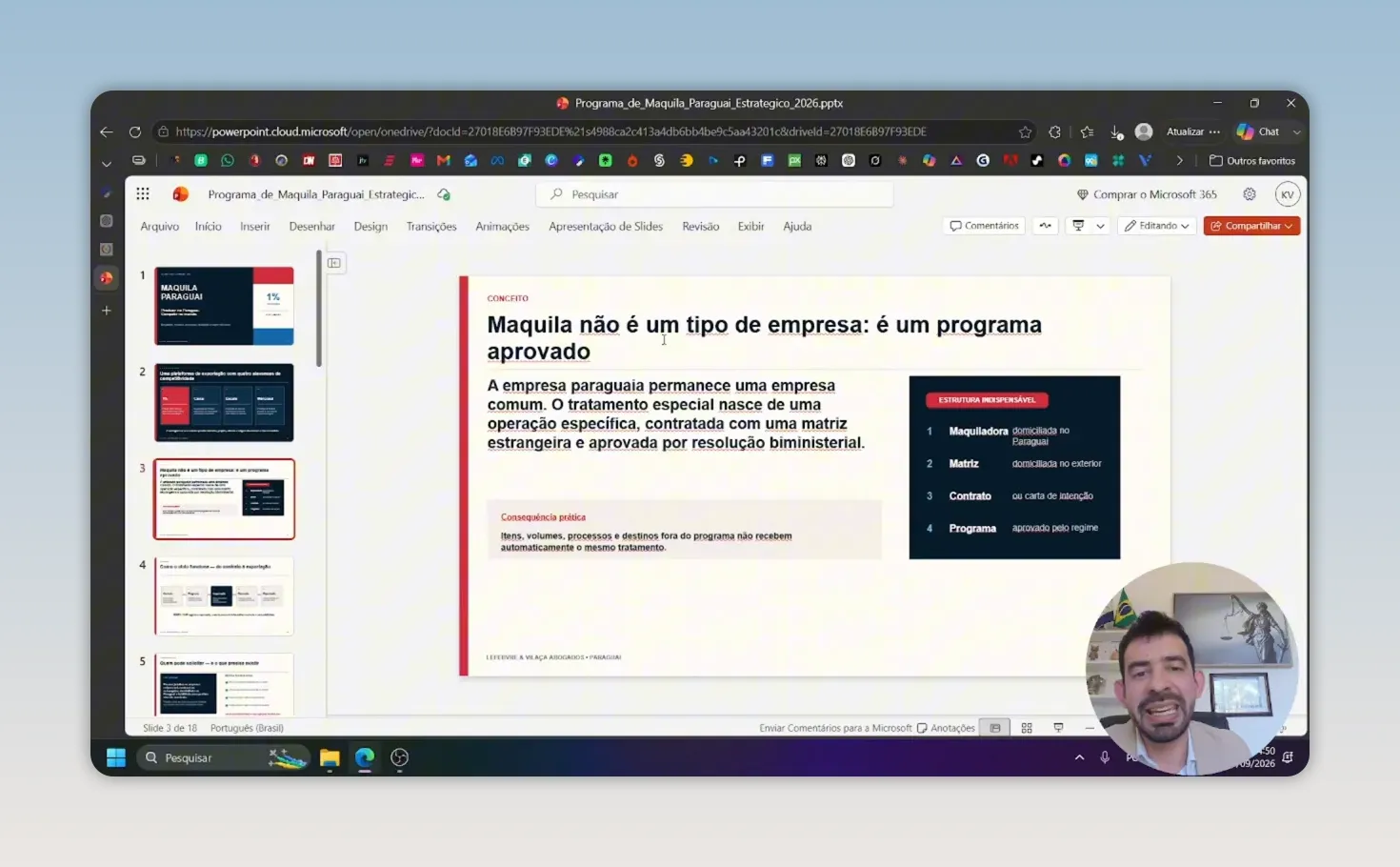 Slide explicando que maquila não é tipo de empresa e sim programa aprovado