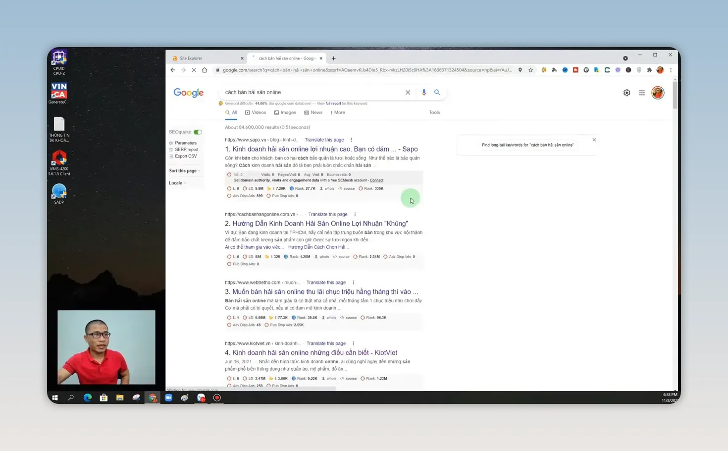 Trang kết quả Google hiển thị nhiều website cho một từ khóa