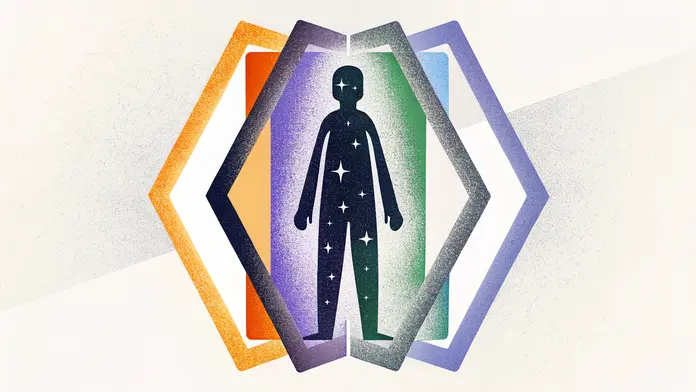 Claude a r&eacute;pondu : Silhouette &eacute;toil&eacute;e entour&eacute;e de plusieurs couches color&eacute;es en losange - les diff&eacute;rents corps de l'&ecirc;tre humain en th&eacute;rapie spirituelleSilhouette &eacute;toil&eacute;e entour&eacute;e de plusieurs couches color&eacute;es en losange - les diff&eacute;rents corps de l'&ecirc;tre humain en th&eacute;rapie spirituelle