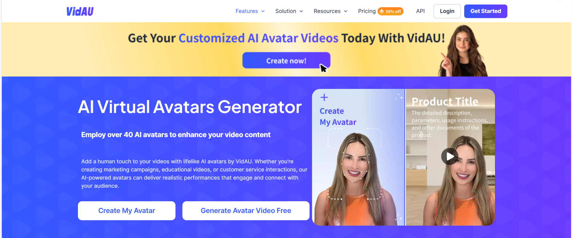 VidAU Best AI Avatar Generators