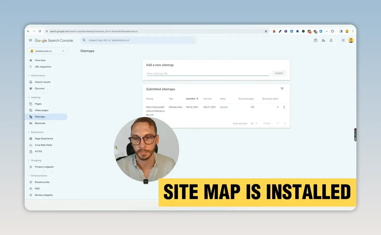 Mục Sơ đồ trang web trong Google Search Console với bảng sitemap