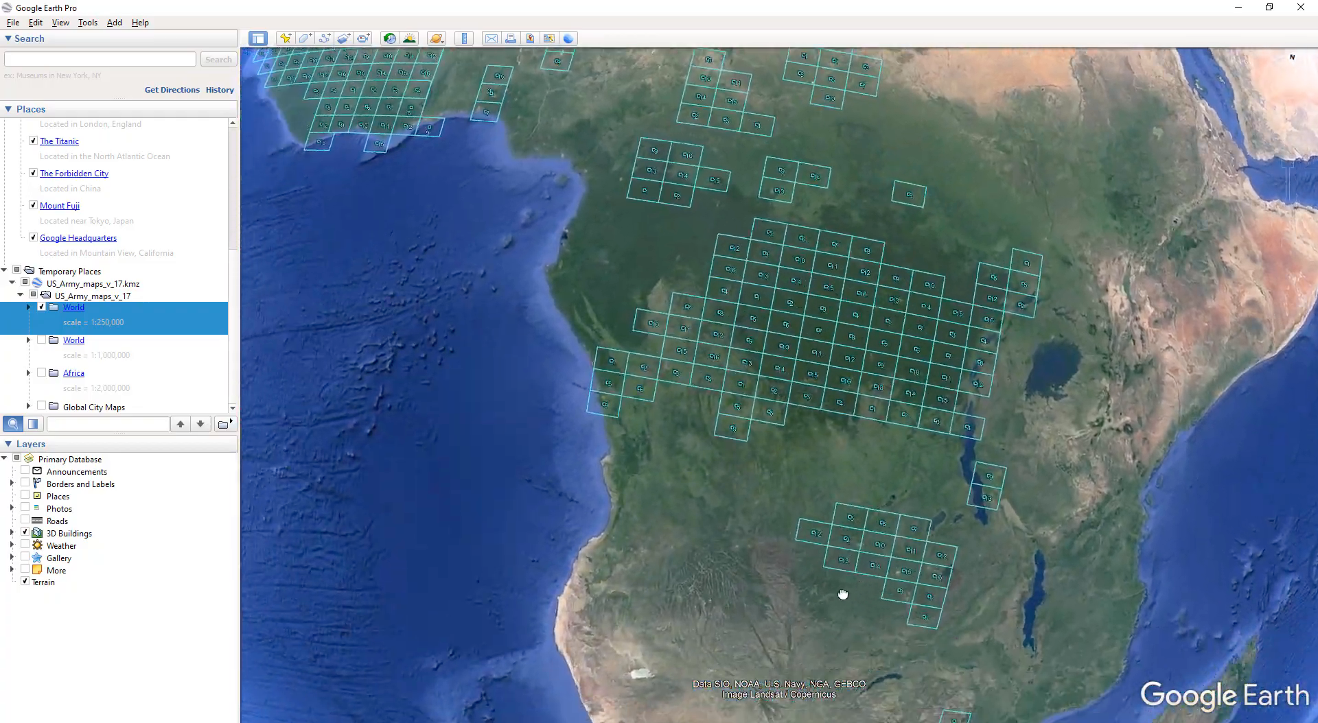 Downloading another topographic map