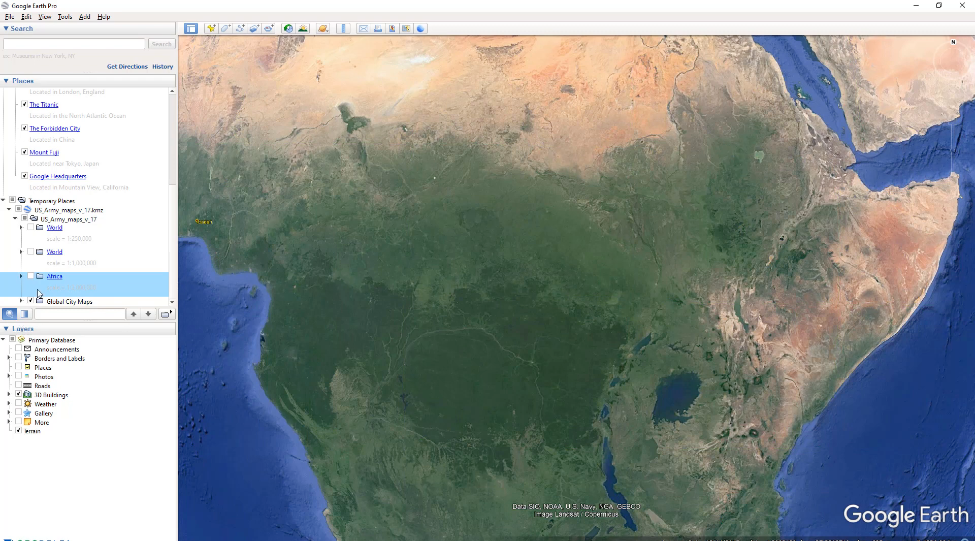 Narrowing down the search for topographic maps