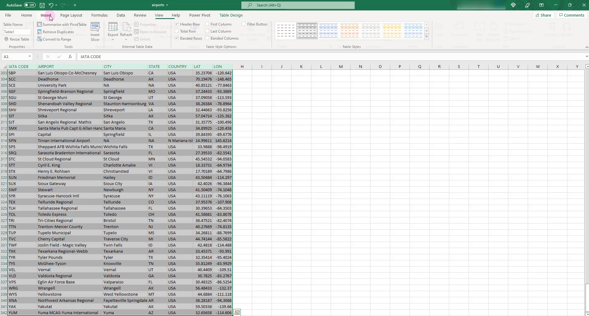Opening 3D Maps in Excel
