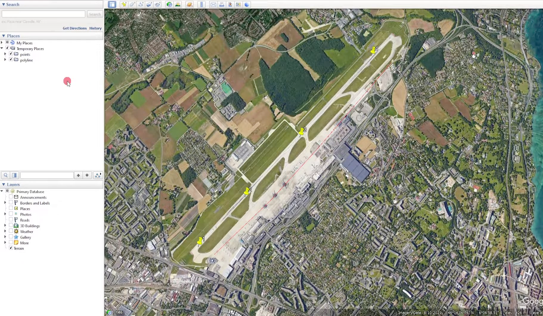 Exporting points from Google Earth Pro