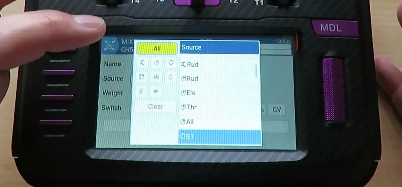 Selecting switch source by toggling physical switch
