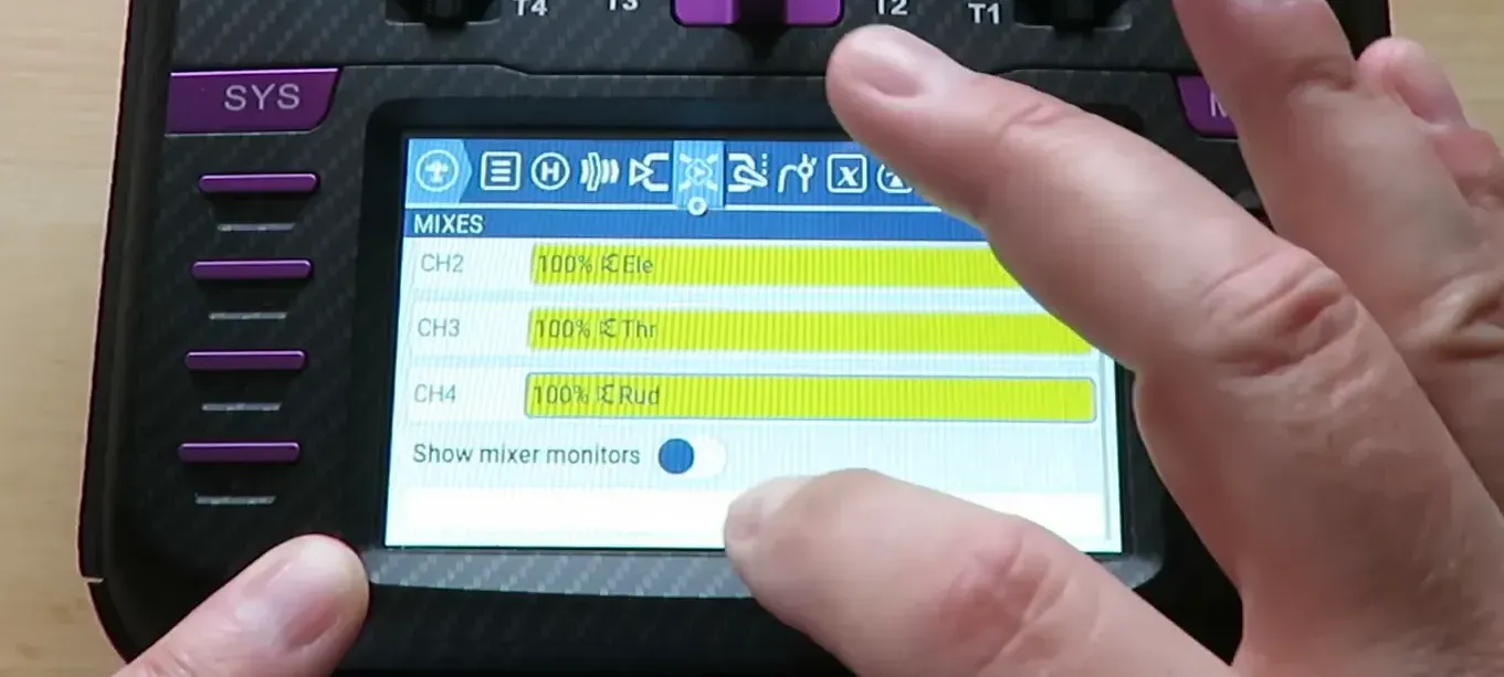 Adding new channel option on TX16S