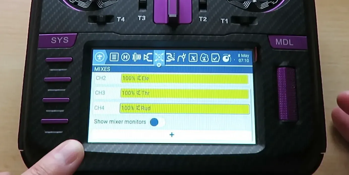 Mixer tab showing existing controls