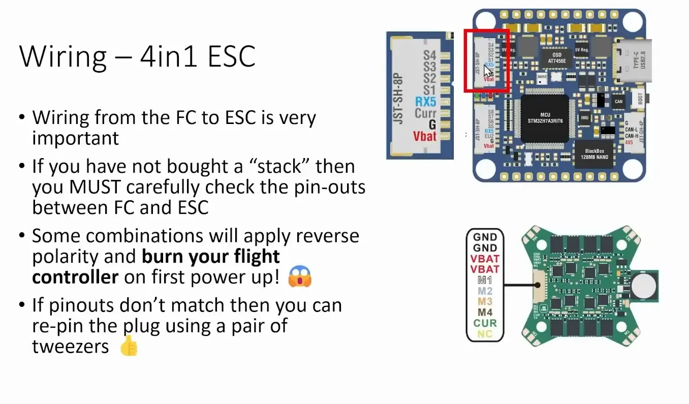 Reversing the JST connector pins for proper wiring