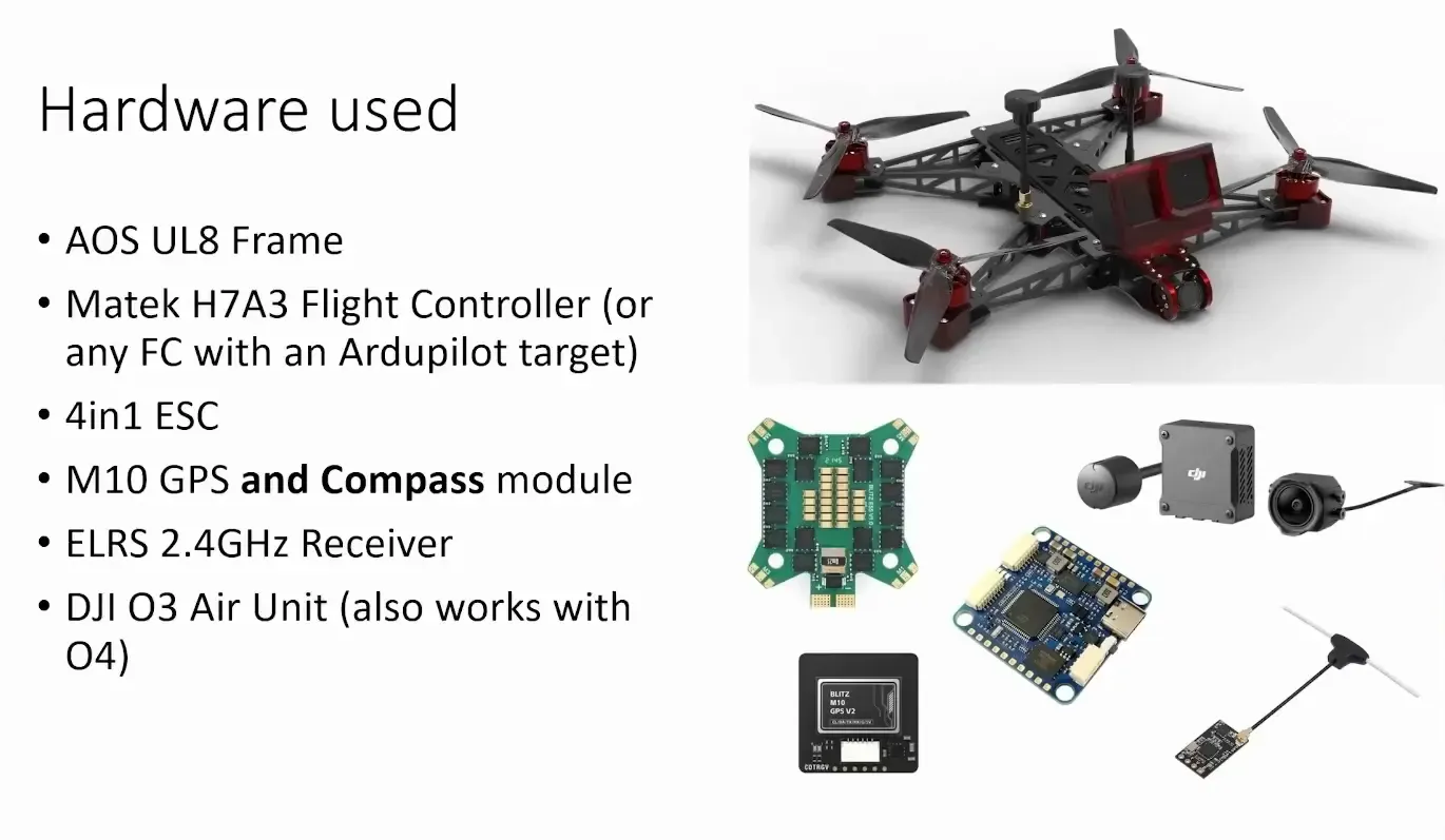 AOS UL eight frame and Maytag H7A3 flight controller setup