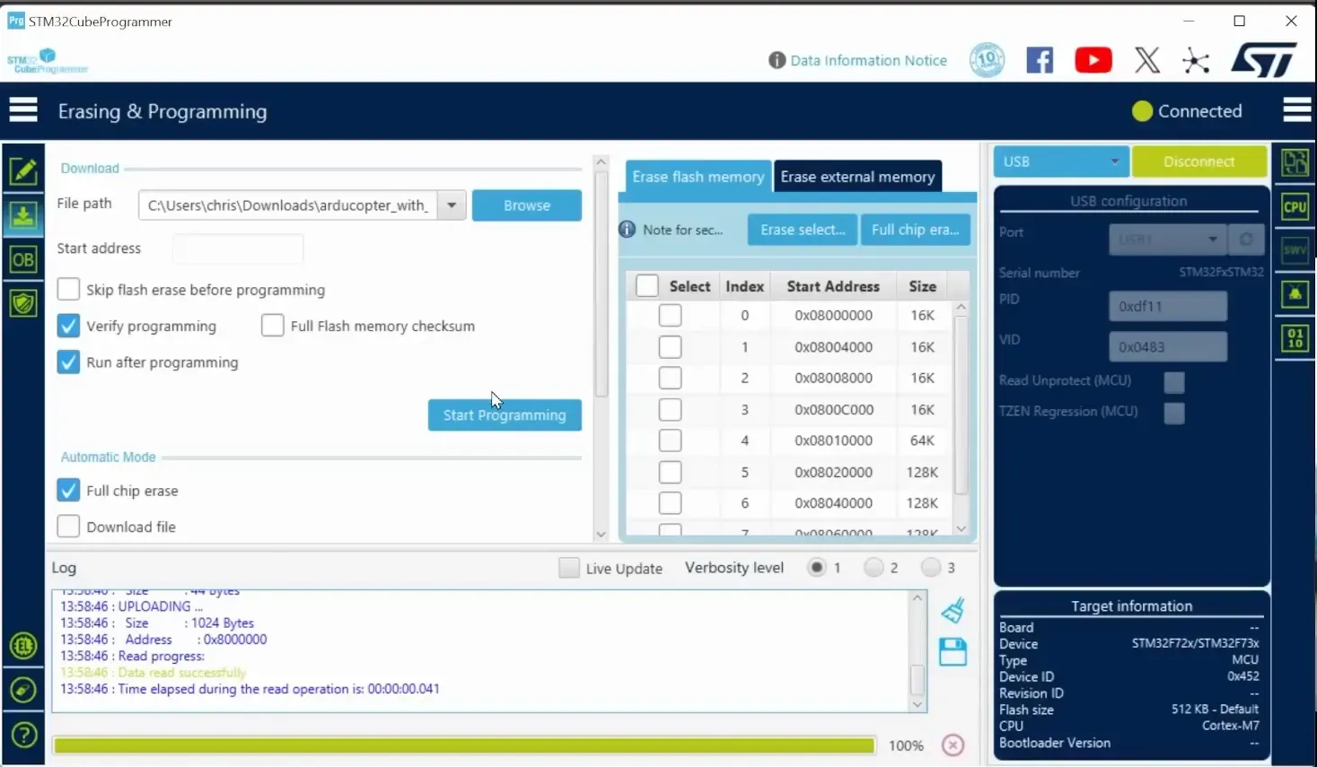 Connecting to Mission Planner after firmware flash