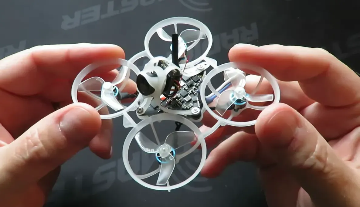 Close-up of Gemfan 1219 S3 glowing propeller