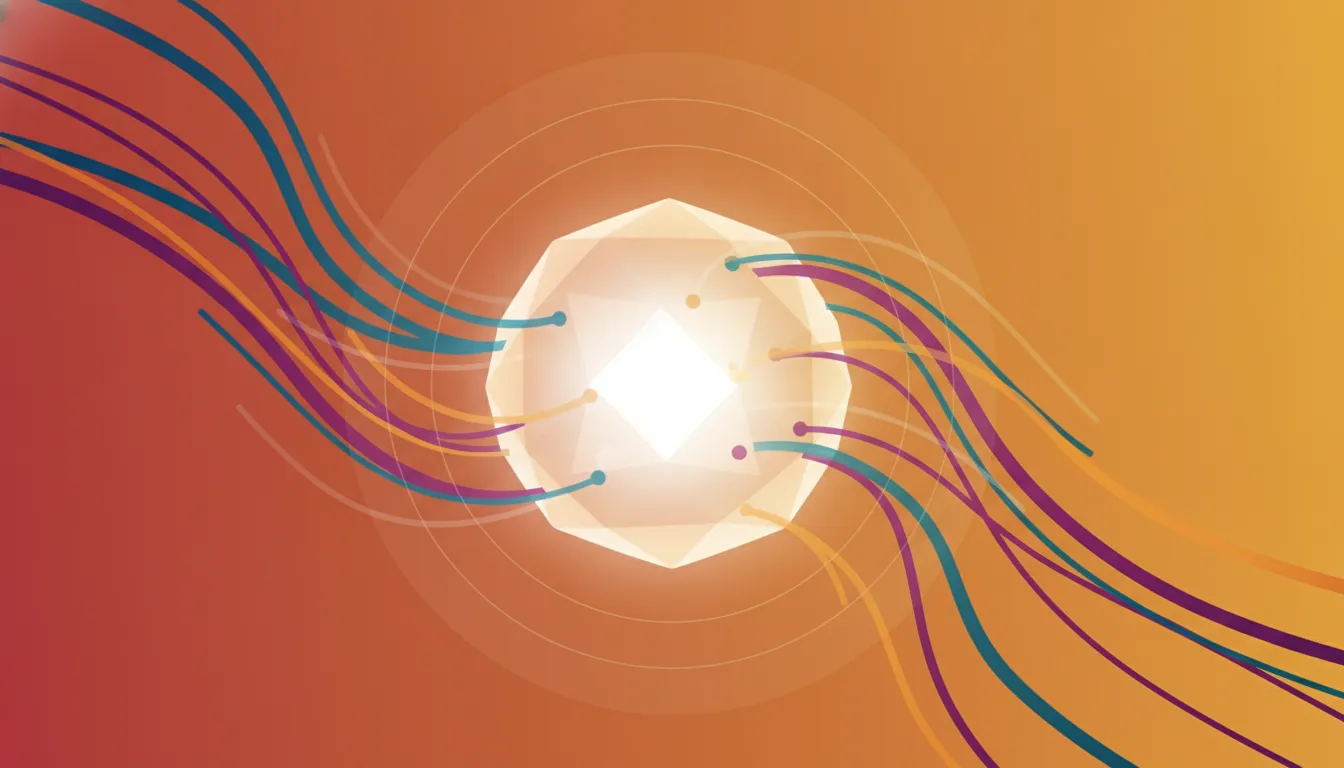 Abstract diagram showing multiple trajectory paths converging into one glowing compact “safe region,” illustrating uniform permanence in weakly reversible reaction systems.