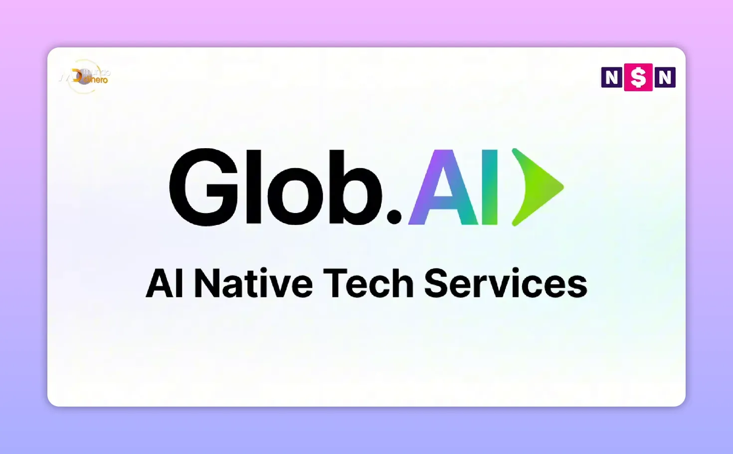 Logotipo Glob.AI con el texto AI Native Tech Services