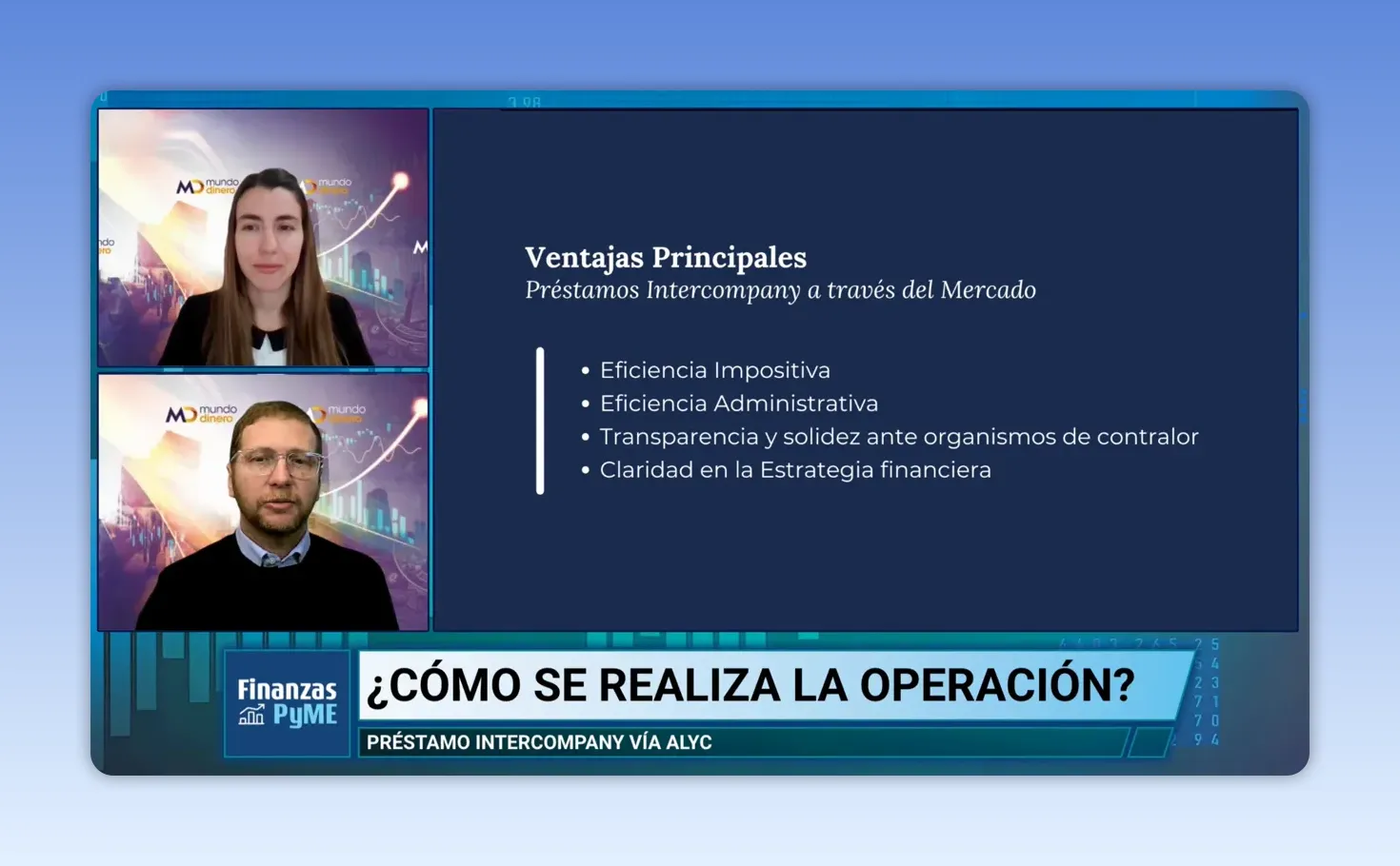 Placa con ventajas principales de pr�stamos intercompany a trav�s del mercado