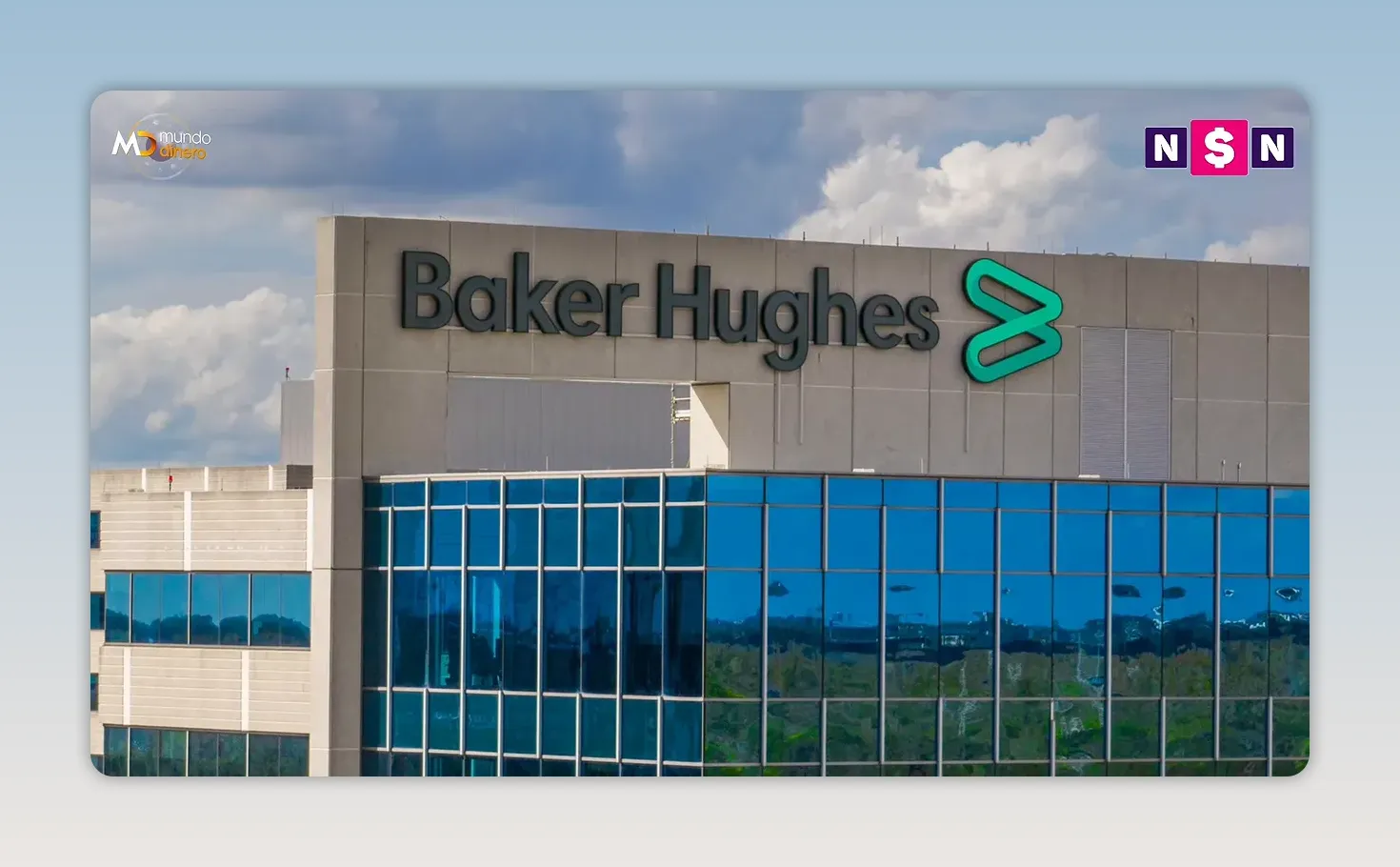 Edificios y logotipos de Baker Hughes, SLB, Halliburton y DLS
