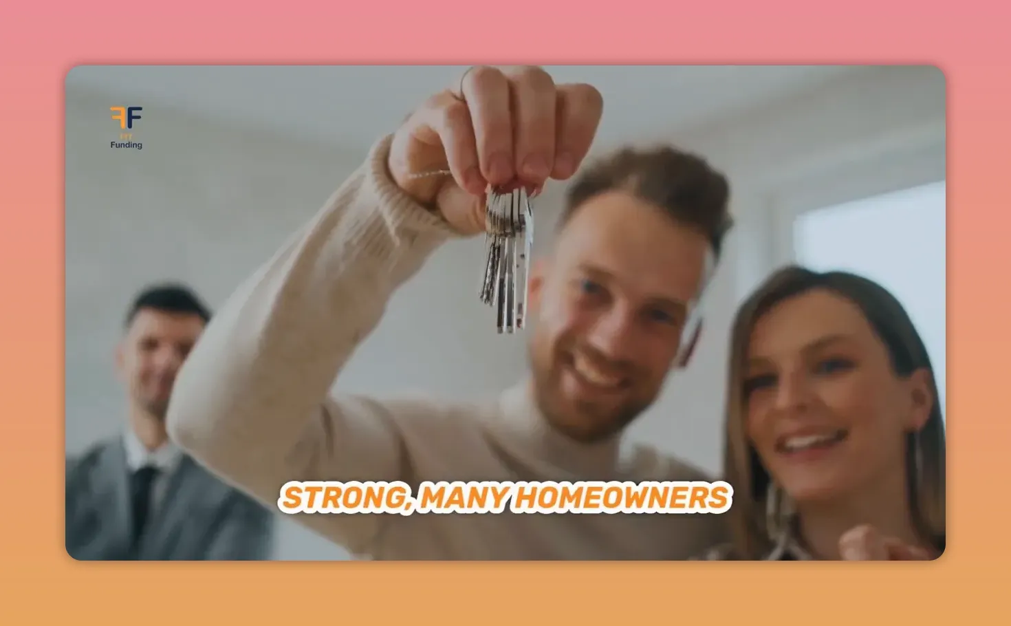 Close-up of house keys held by new homeowners, symbolizing property ownership and home equity