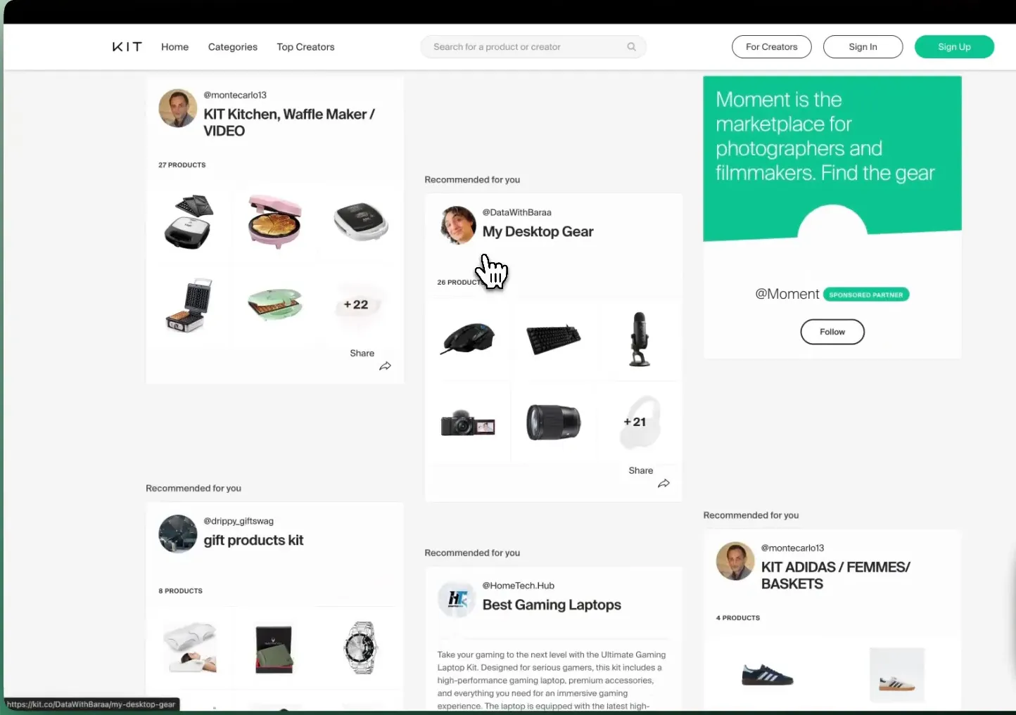 Beispiel eines Kit-Shops