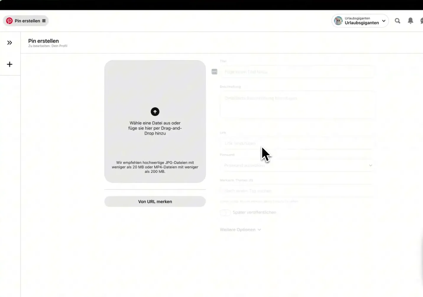 Beispiel eines Pinterest Pins