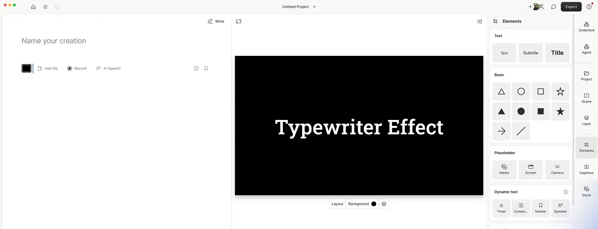Create a Typewriter Text Effect in Descript