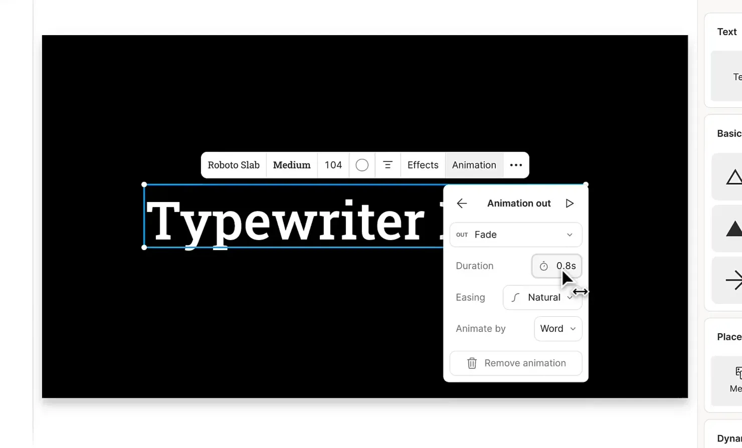 Create a Typewriter Text Effect in Descript