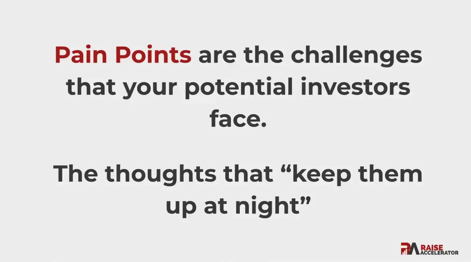 Example of investor pain points for doctors