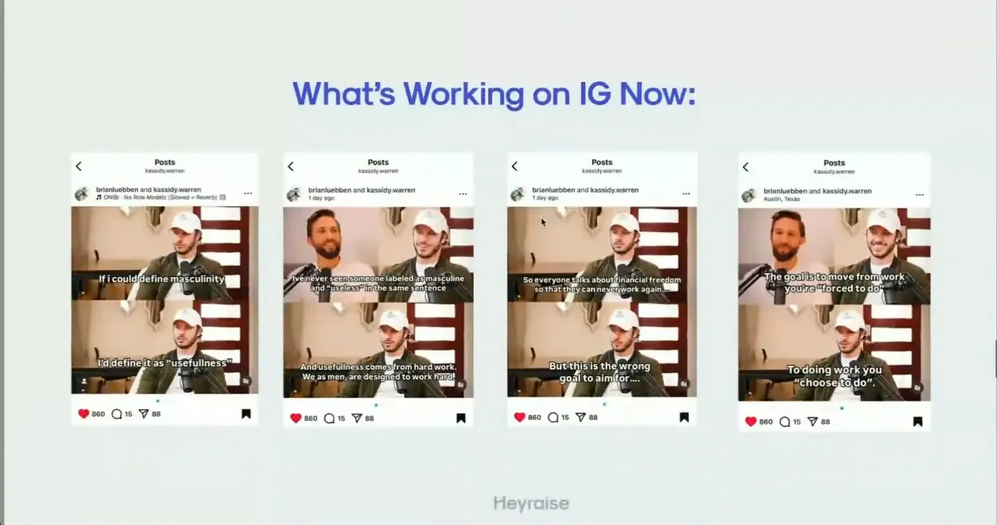 Example of effective Instagram carousel post