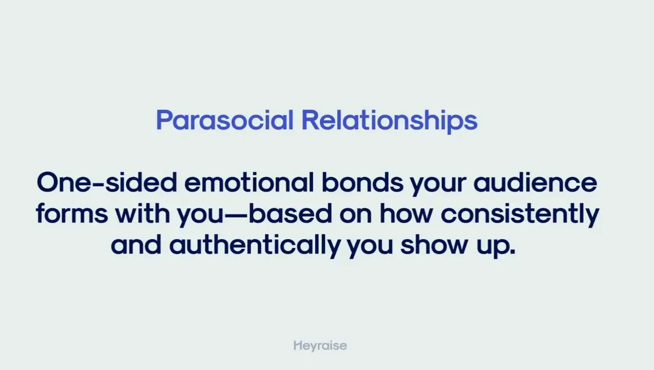 Explanation of parasocial relationships and trust building