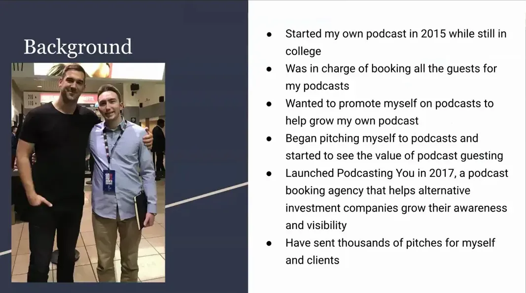 Host describing the origin story of starting a podcast in 2015