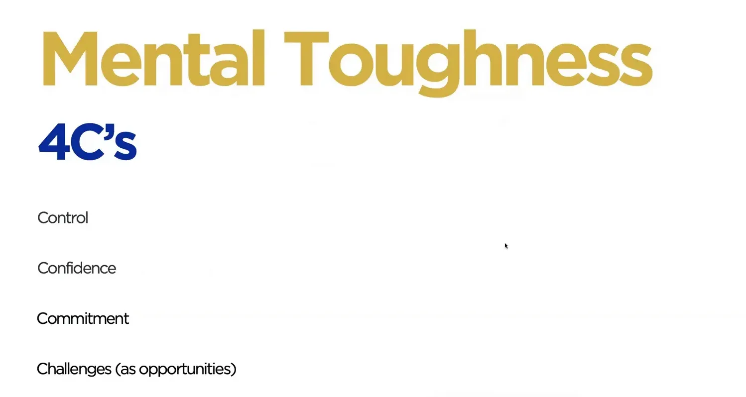 The four C's of mental toughness