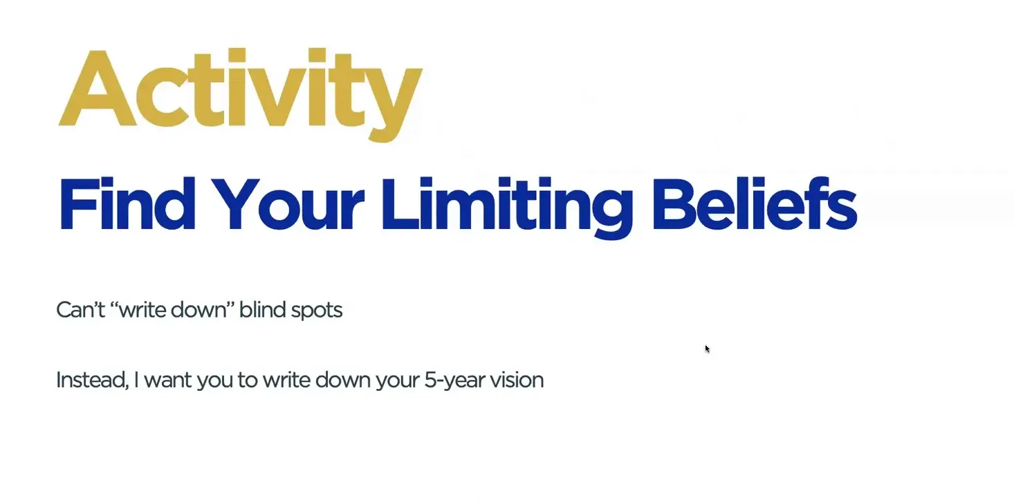 Exercise to identify limiting beliefs