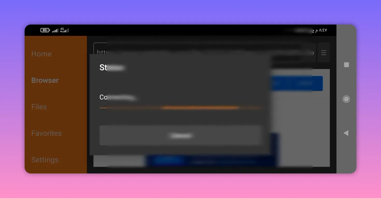 Downloader app screen showing the next step after entering the Mosel 1 code